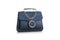 Women`s fashion accessories. Blue woman handbag on white background