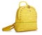 Women`s fashion accessories. Yellow woman handbag on white background