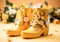 Women\\\'s fashion flowery yellow rain boots. Super detailed. Winter time. AI generated