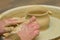 Women`s hand molding clay on a pottery wheel. Revival of folk crafts. Shaping clay on pottery wheel