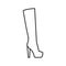 Women`s high boot linear icon