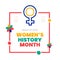 Women\\\'s History Month background. Womens History Month banner design.