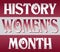 Women`s history month logo