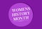 Women\\\'s History month is observed every year in March,