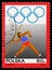 Women\'s javelin, 50 Anniversary of Polish Olympic Committee serie, circa 1969