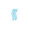Women`s knee socks vector thin line stroke icon. Women`s knee socks outline illustration, linear sign, symbol concept.