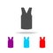 Women`s knitted waistcoat, clothes icon. Elements of clothes in multi colored icons for mobile concept and web apps. Icons for we