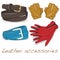 Women`s leather accessories autumn