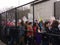 Women`s March Crowd Marching Behind Fences, Washington, DC, USA