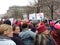 Women`s March, Crowds on Pennsylvania Avenue, Social Media Twitter Bird, Washington, DC, USA