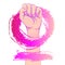 Women\'s March. Female hand with her fist raised up. Girl Power.