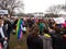 Women`s March on Washington, Rainbow Gay Pride Flag, Protesters Rally Against President Donald Trump, Washington, DC, USA
