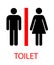 Women`s and Men`s Toilets