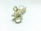 Women's Metallic Gold Hair Clip or Hair Pin with Pearl Beads on White Background