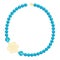 Women`s necklace made of natural stone beads and gold-plated accessories. Flat vector illustration