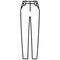 Women`s pants outlined icon in white background