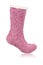 Women`s pink sherpa winter socks