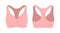 Women`s pink sport bra