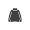 Women`s plus size sweater vector icon