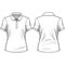 Women`s polo t-shirt, front view and back view