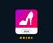 Women`s shoe icon.