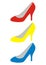Women`s shoes, colorful vector icon, advertising illustration