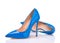 Women`s shoes with heels. Shoes isolate on a white background