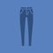 Women`s skinny jeans glyph color icon
