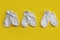 Women`s sports socks on a yellow background