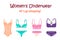 Women`s underwear set for web and mobile design