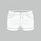 Women`s white denim shorts
