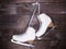 Women`s white used leather skates