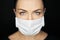 Women with safety mask from coronavirus. Covid-19 outbreak around the world