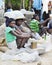 Women selling grain at a market in Fond Baptiste, Haiti