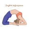 Women silhouette. Little Thunderbolt yoga pose. Laghu Vajrasana