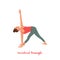 Women silhouette. Revolved Triangle yoga vector illustration