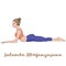 Women silhouette. Sphinx yoga Pose. Salamba Bhujangasana.