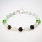 women silver bracelet natural gemstone beads