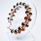 women silver bracelet natural gemstone beads