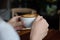 Women sitting in coffee shop for drink in coffee time