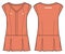 Women Sleeveless drop waist tennis dress with mini skirt sports top jersey design flat sketch fashion Illustration suitable for