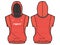 Women sleeveless Hoodie jacket sweatshirt design template in vector, girls Hooded jacket sweater with front and back view, hooded