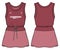 Women Sleeveless tennis dress with mini skirt sports top jersey design flat sketch fashion Illustration suitable for girls and