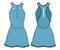 Women Sleeveless tennis dress sports top jersey design flat sketch fashion Illustration suitable for girls and Ladies, mini dress