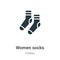 Women socks vector icon on white background. Flat vector women socks icon symbol sign from modern clothes collection for mobile