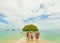 Women standing on a Thai Island beach