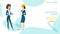 Women Successful Work Cartoon Vector Web Banner