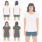 Women t-shirt design template