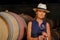 Women tasting wine in a cellar-Winemaker