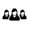 Women Team Icon Vector User Group of People Pictogram illustration